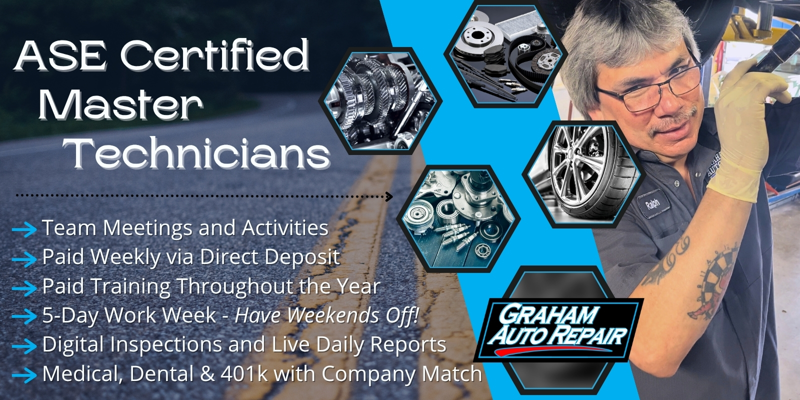 ASE Certified Master Technician Job at Graham Auto Repair